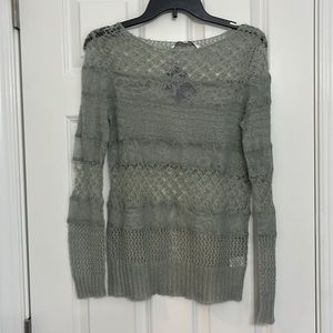grey holey sweater